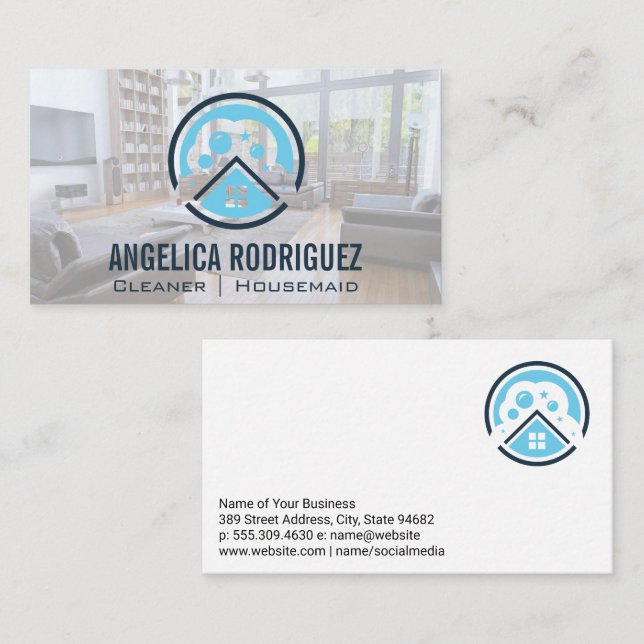 Sanitizing Cleaning Tools Business Card (Front/Back)