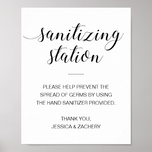 Sanitizing Station Hand Sanitizer Wedding Poster