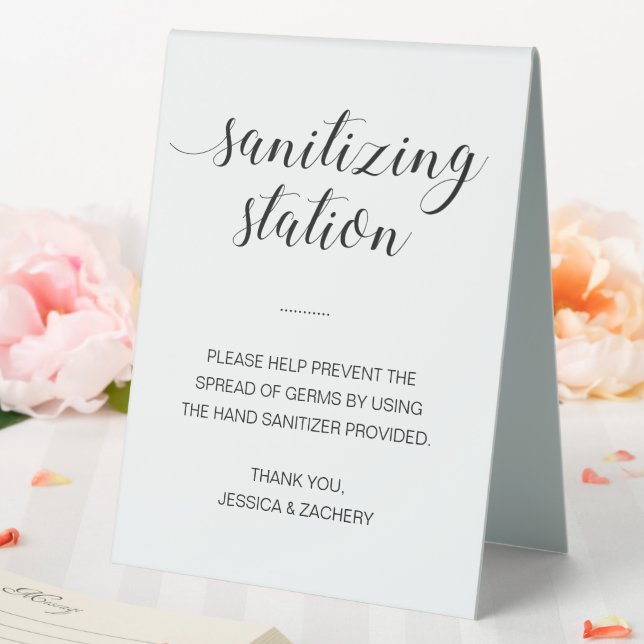 Sanitizing Station Hand Sanitizer Wedding Table Tent (In SItu (Wedding))