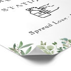 Sanitizing Station Sign Greenery Eucalyptus Leaves