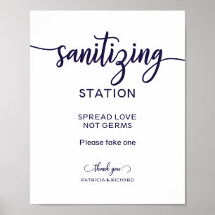 Sanitizing Station Spread Love Not Germs Sign