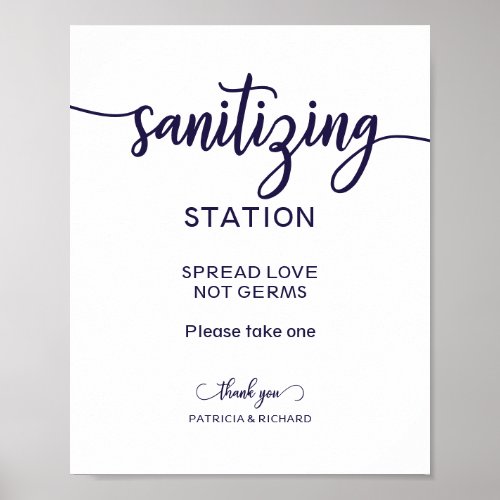  Sanitizing Station Spread Love Not Germs Sign