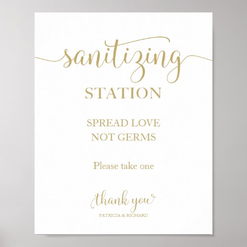  Sanitizing Station Spread Love Not Germs Sign