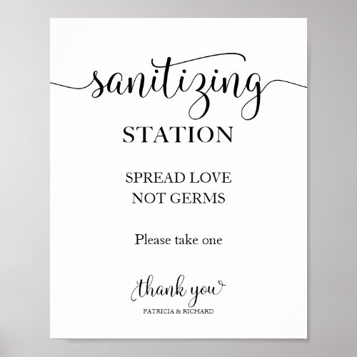  Sanitizing Station Spread Love Not Germs Sign