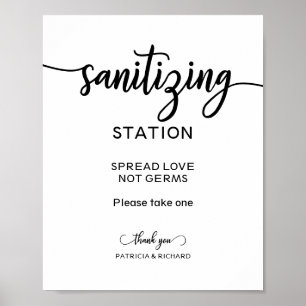 Sanitizing Station Spread Love Not Germs Sign