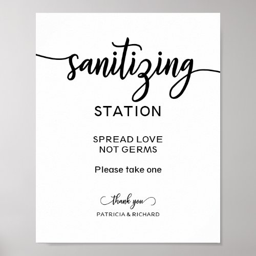  Sanitizing Station Spread Love Not Germs Sign