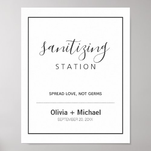 Sanitizing Station Wedding Sign