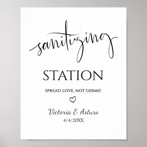 Sanitizing station wedding sign 8x10