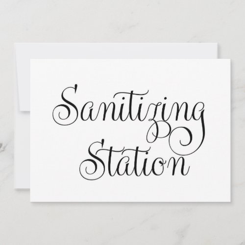 sanitizing station Wedding Sign Invitation