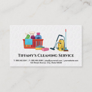 Sanitizing Supplies Tiles Business Card