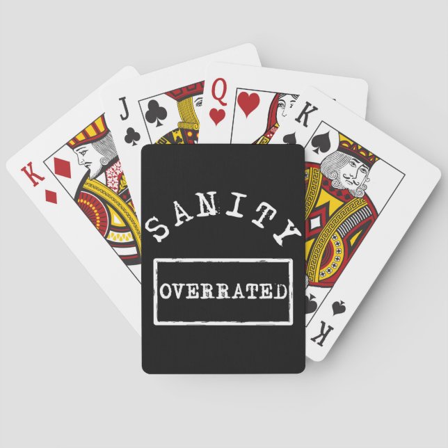Sanity Overrated Jumbo Playing Cards (Back)