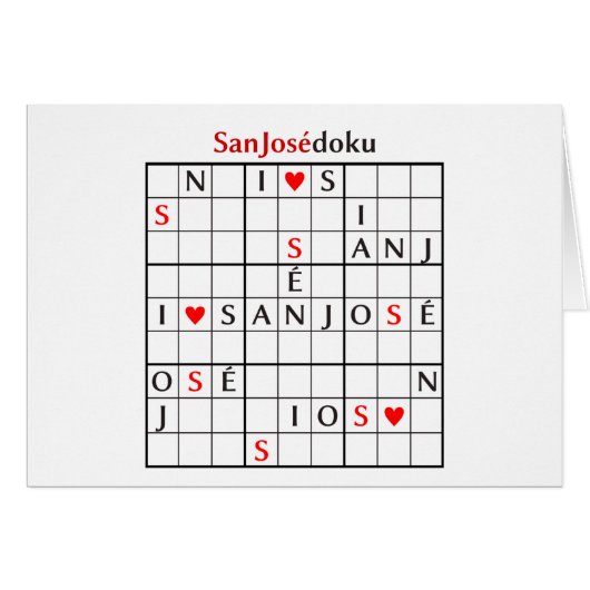 sanjosedoku cards (Front Horizontal)
