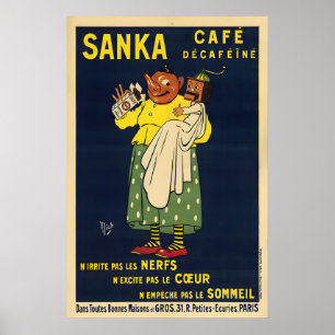 Sanka Vintage 1929 Coffee Poster