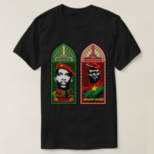 Sankara, Ibrahim Traore Pan African Stained Glass T-Shirt