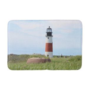 Sankaty Head Lighthouse, Nantucket MA Bath Mat