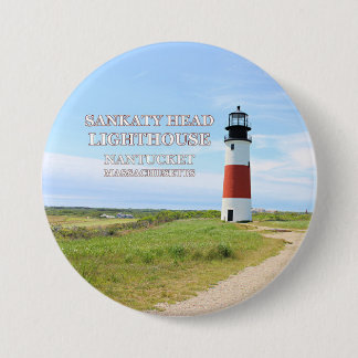 Sankaty Head Lighthouse, Nantucket MA Button Pin