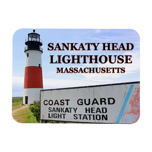 Sankaty Head Lighthouse, Nantucket MA Flex Magnet (Horizontal)