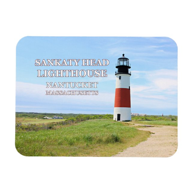 Sankaty Head Lighthouse, Nantucket MA Flex Magnet (Horizontal)