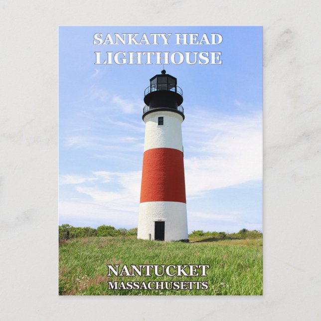 Sankaty Head Lighthouse, Nantucket MA Postcard (Front)