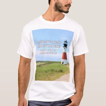 Sankaty Head Lighthouse  Nantucket Ma T-shirt by LighthouseGuy at Zazzle