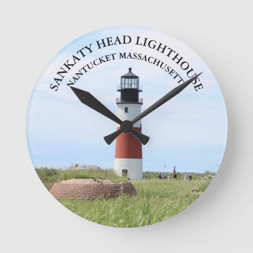 Sankaty Head Lighthouse Nantucket MA Wall Clock
