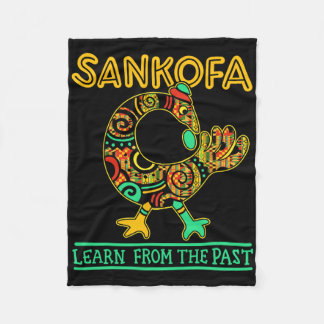 Sankofa African Bird Black History Month Juneteent Fleece Blanket