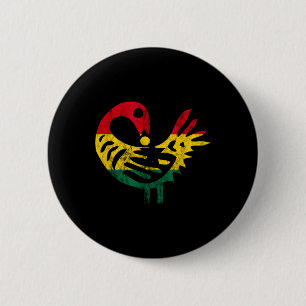 Sankofa African Bird Ghanese Flag Pride Juneteenth Button