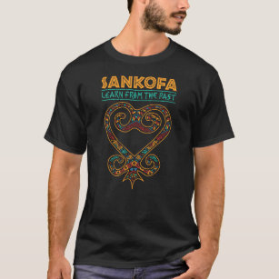 Sankofa African Heart Symbol for Black History T-Shirt