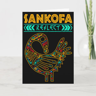 Sankofa Black History Afro African Pride Men Women Card