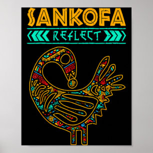 Sankofa Black History Afro African Pride Men Women Poster