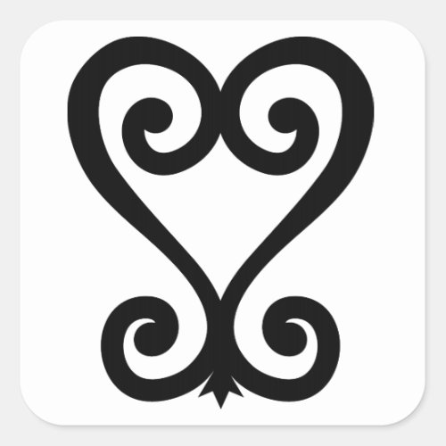 Sankofa BlackWhite Stickers