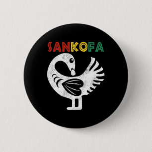 Sankofa Juneteenth Ghana Adinkra Symbol Sankofa  Button