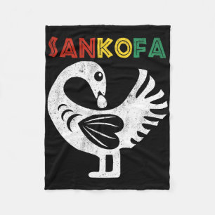 Sankofa Juneteenth Ghana Adinkra Symbol Sankofa  Fleece Blanket
