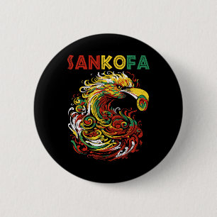 Sankofa Juneteenth Ghana Sankofa Symbol Adinkra  Button