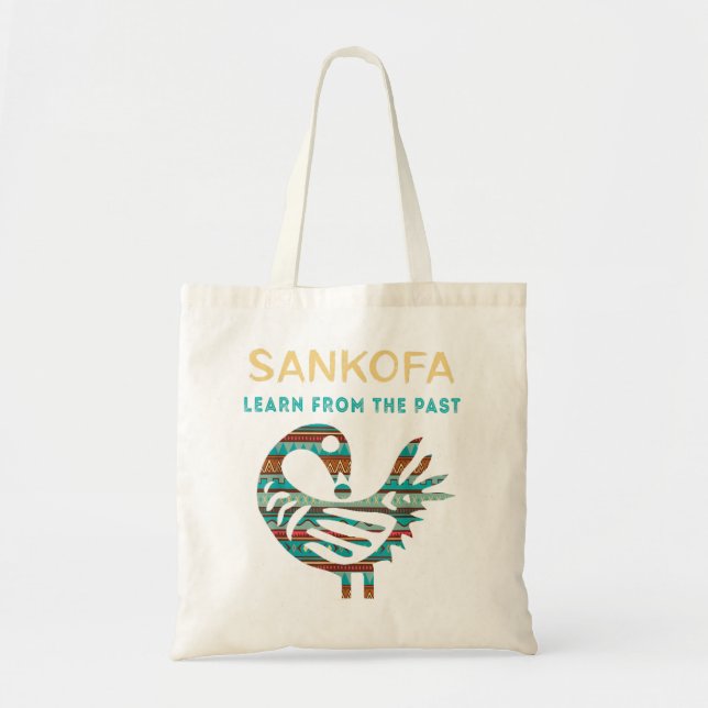 Sankofa Learn From The Past African Bird Black His Tote Bag (Front)