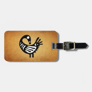Sankofa Luggage Tag ~ Parchment/Black and White