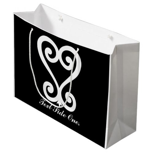 Sankofa  Return and get it _ Adinkra Symbol Large Gift Bag