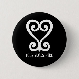 Sankofa | Return and get it - Adinkra Symbol Pinback Button