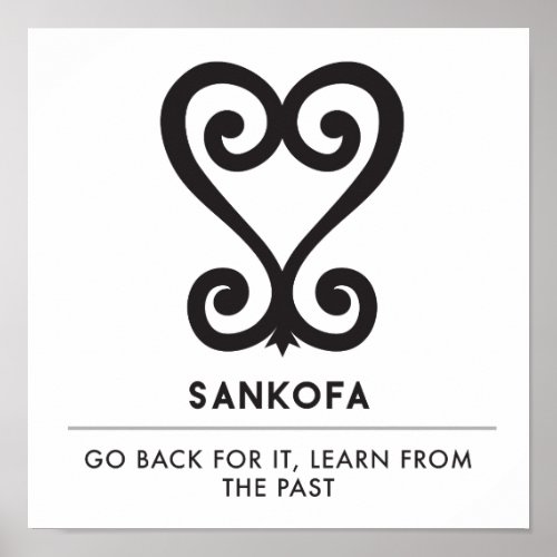 Sankofa  Return and get it _ Adinkra Symbol Poster
