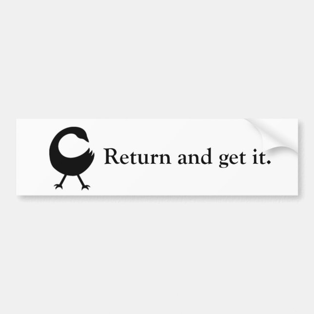 Sankofa "Return and get it." Bumper Sticker (Front)