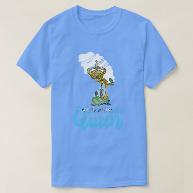 Sanmarinese San Marino Flag Afro Roots T-Shirt (Design Front)