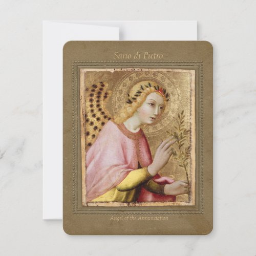 Sano di Pietro Annunciation angel CC0746 Flat card