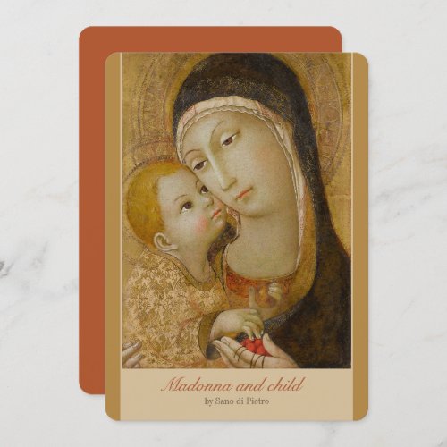 Sano di Pietro Tenderness madonna CC1079 Art card