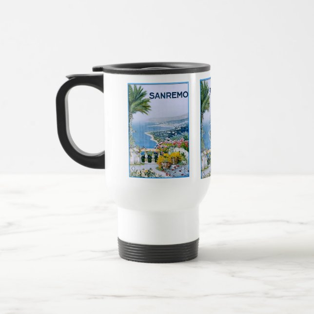 Sanremo, Italy White Travel/Commuter Mug (Left)
