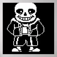 Undertale Sans Pixel Art | Art Print