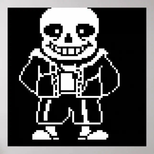 サンズ　壁掛けゲームポスター　UNDERTALE SANS♪凹みあり Sans Undertale Poster | Zazzle