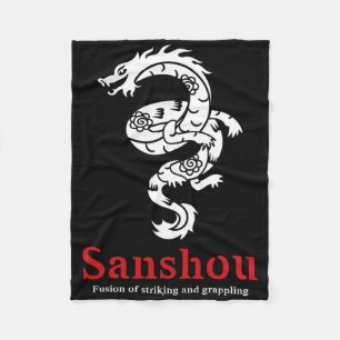 Sanshou Dragon Sanda Chinese Boxing Martial Arts _ Fleece Blanket