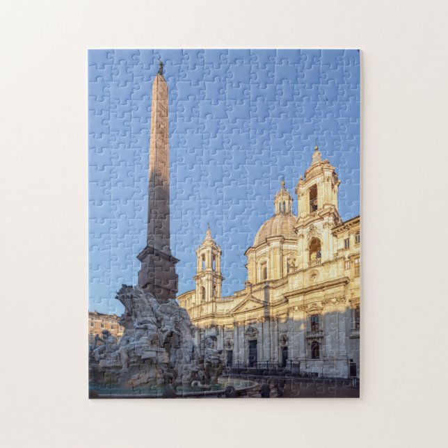 Sant Agnese Church at the Piazza Navona - Rome Jigsaw Puzzle (Vertical)