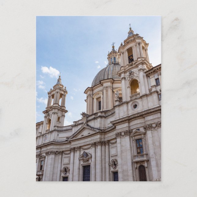 Sant Agnese Church in the Piazza Navona - Rome Postcard (Front)