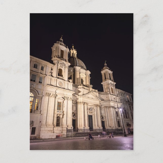 Sant Agnese Church in the Piazza Navona - Rome Postcard (Front)
